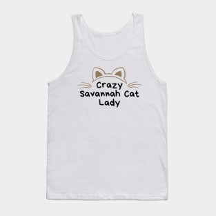 Crazy Savannah Cat Lady Tank Top